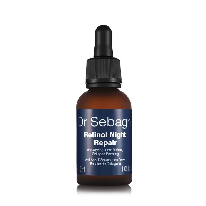 Serum facial nocturno / Dr Sebagh / Retinol y ácido hialurónico anti-edad, fórmula reparadora intensiva para rejuvenecer y cuidar la piel durante la noche, 30 ml
