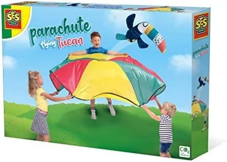 Ses outdoor juego habilidad paracaídas con tucán