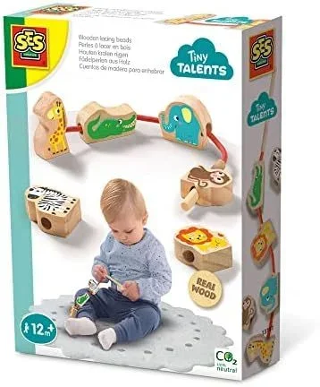 Ses tiny talents cuentas de madera para enhebrar