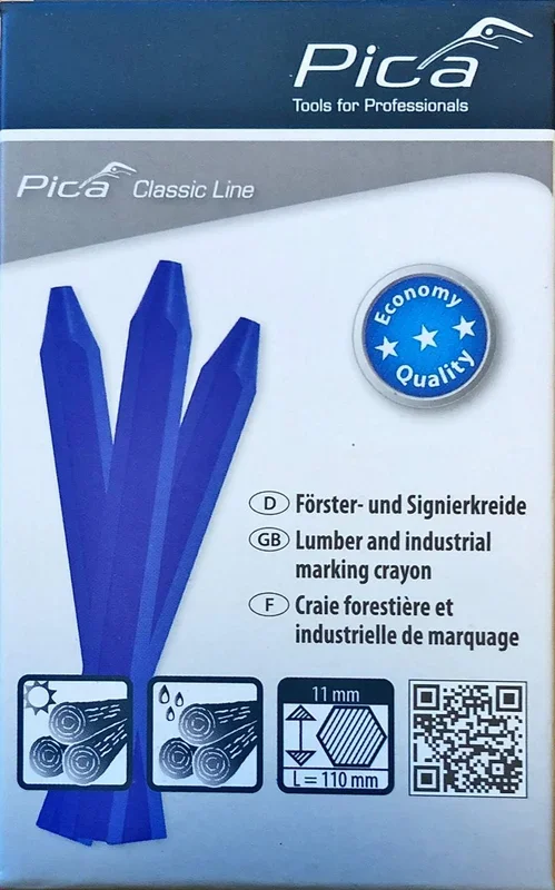 Set 12 para el marcar tiza Hexagon azul mm 110 herramientas accesorios