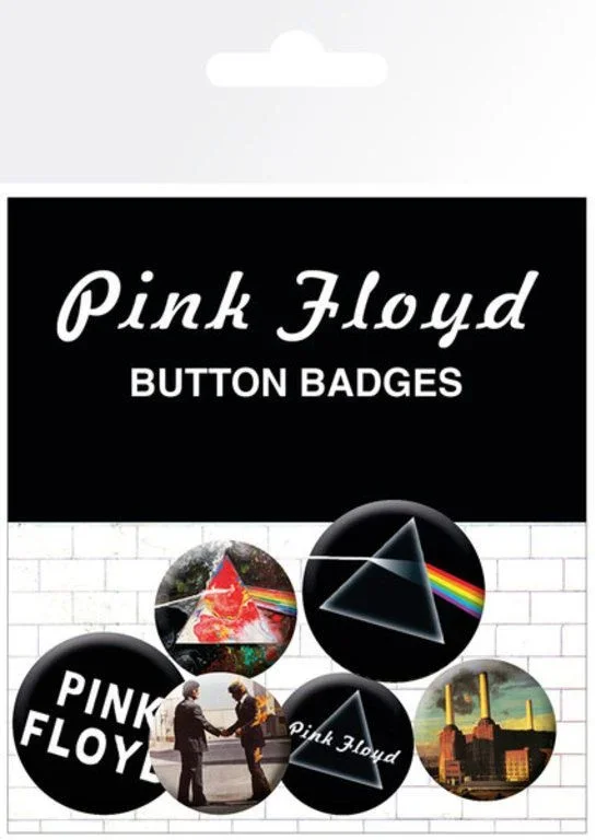 Set chapas pink floyd album y logo