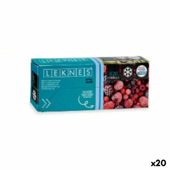 Set de bolsas reutilizables para alimentos ziplock 17 x 25 cm azul polietileno (20 unidades)