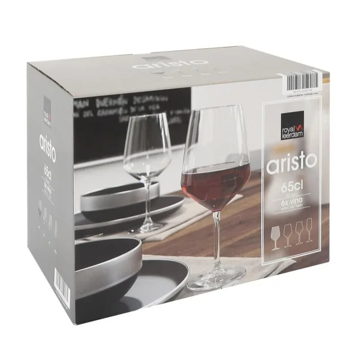 Set de Copas de Vino Inde Aristo 650 ml 6 Piezas – Marca: Inde – EAN: 8435476285323
