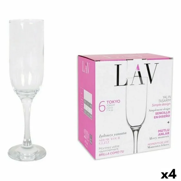 Set de copas lav tokyo (4 unidades) (210 ml)
