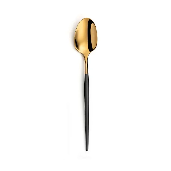 Set de cucharas amefa soprano negro dorado metal acero inoxidable 12 unidades
