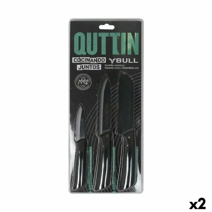 Set de cuchillos quttin bull cerámico 3 piezas (2 unidades)