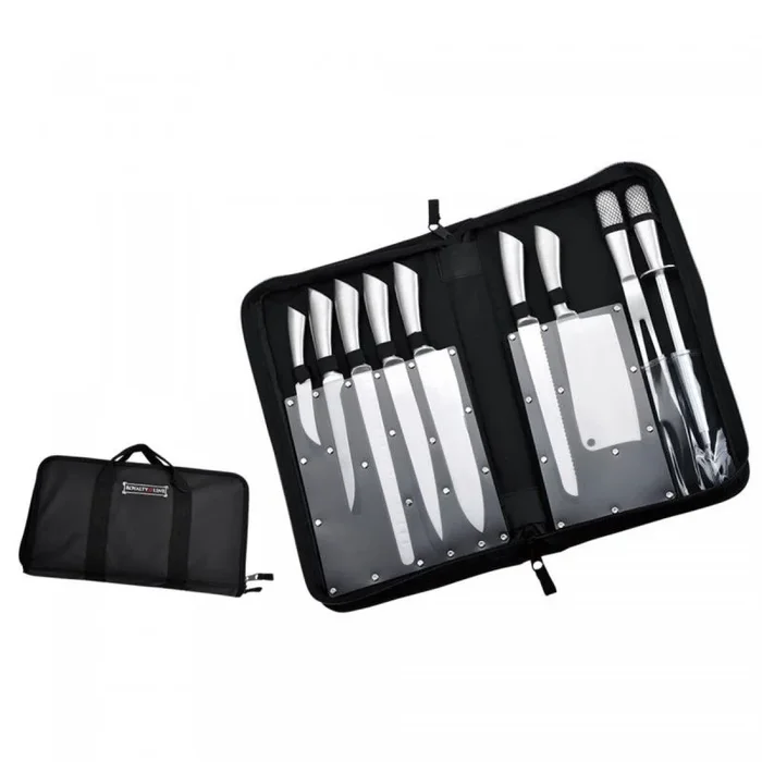 Set de cuchillos royalty line plateado acero inoxidable 21 x 41 x 1 cm