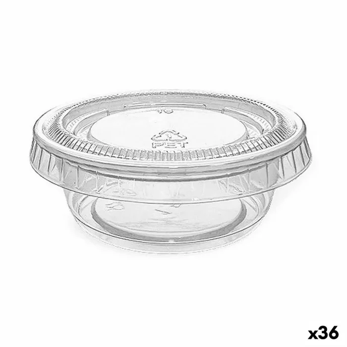 Set de cuencos reutilizables algon salsas 10 piezas plástico 45 ml (36 unidades)