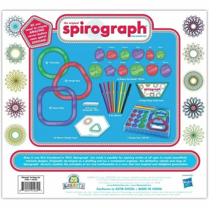 Set de dibujo spirograph silverlit originals forms multicolor 25 piezas