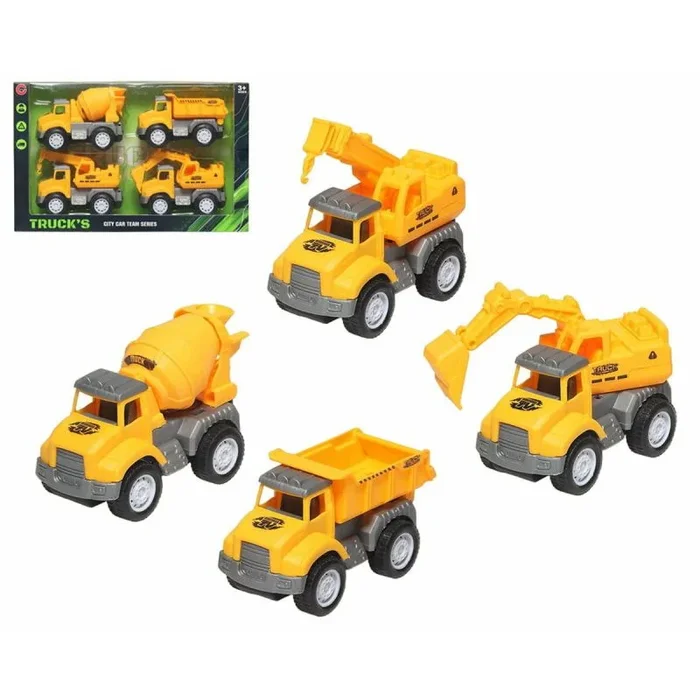 Set de mini camiones amarillo