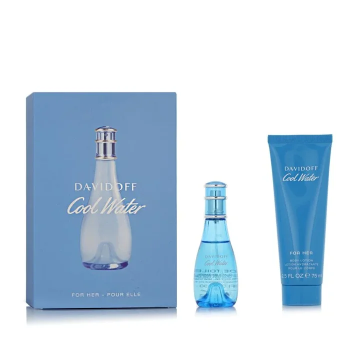 Set de perfume mujer davidoff cool water 2 piezas