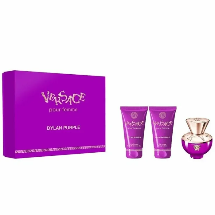 Set de perfume mujer versace pour femme dylan purple 3 piezas