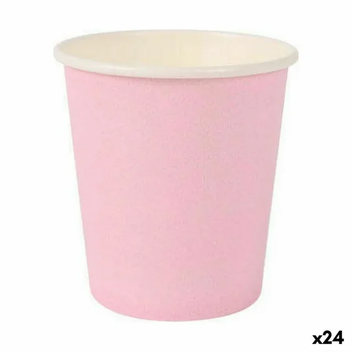 Set de vasos algon desechables cartón rosa 20 piezas 120 ml (24 unidades)