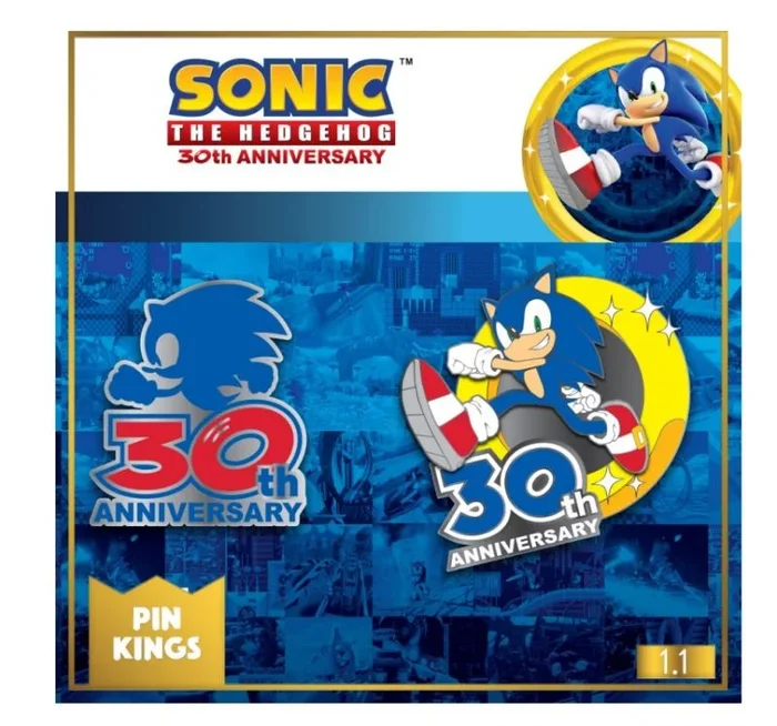 Set pins sonic the hedgehog 30 aniversario