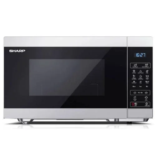 Sharp Home Appliances YC-MG81E-S microondas Encimera Microondas con grill 28 L 900 W Negro, Gris