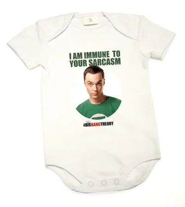 Sheldon i am immune body blanco niño t-6 the big bang theory