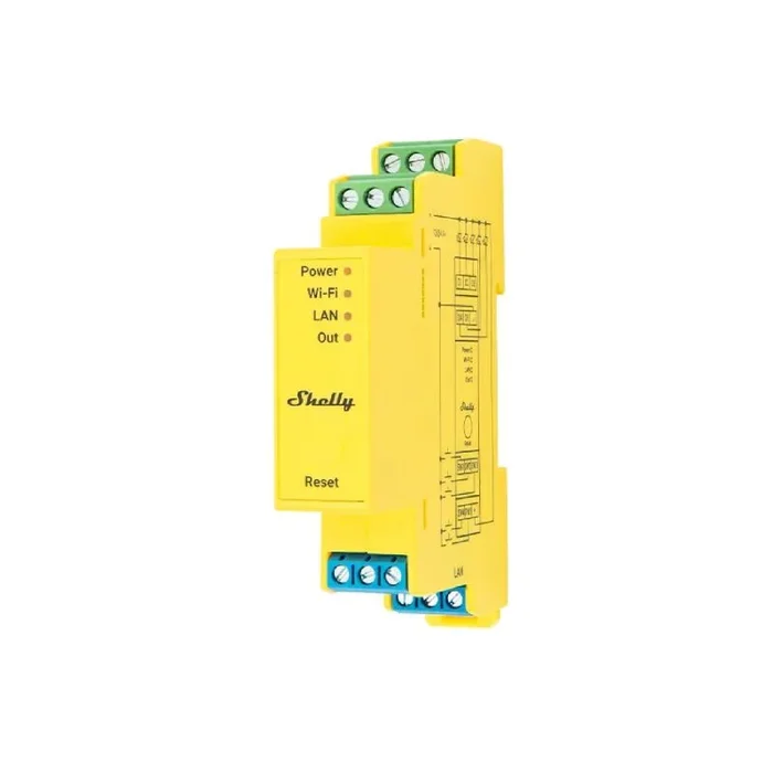 Shelly Pro RGBWW PM – Controlador LED Wi-Fi/LAN Para Tiras RGB, RGBW o 5 Canales, Con Medición De Consumo, Montaje DIN, Sin HUB, App, Alexa, Automatización Profesional