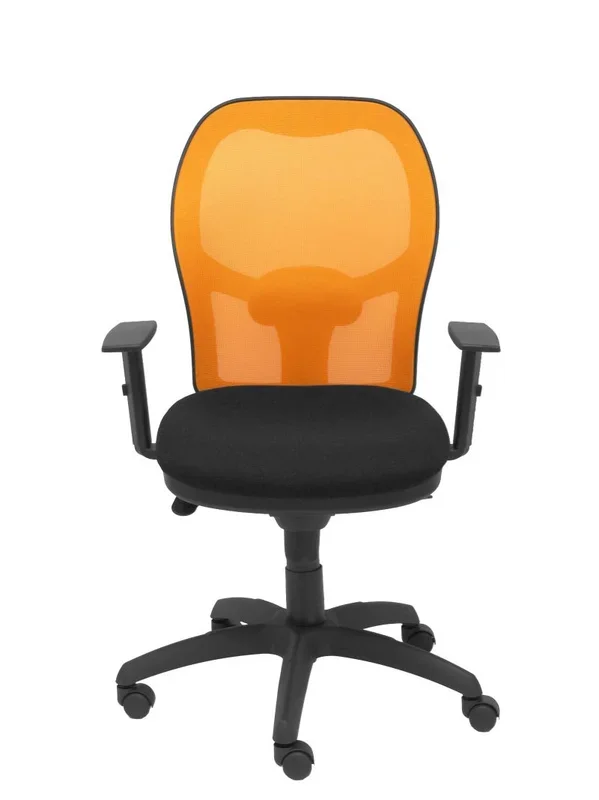 Silla jorquera malla naranja asiento bali negro