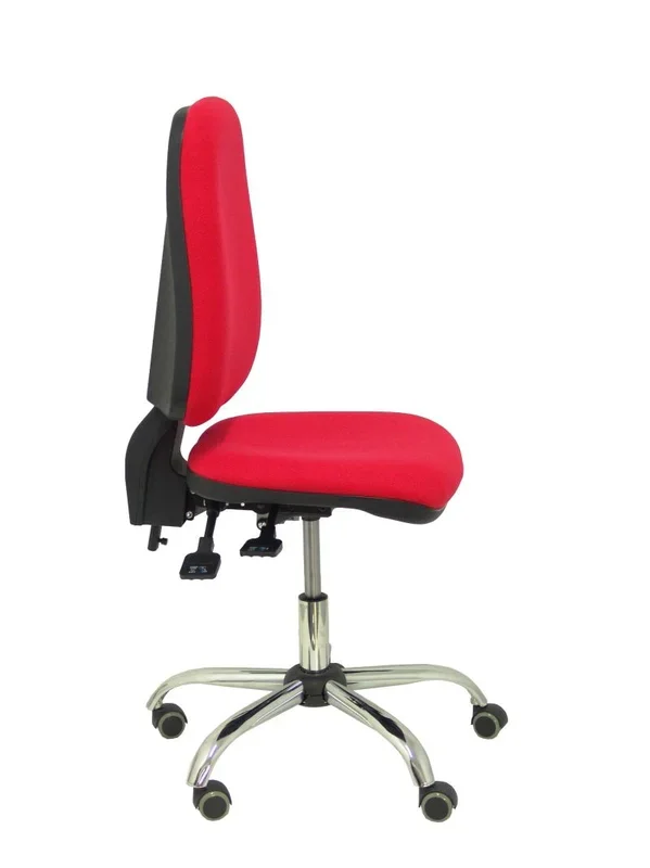 Silla Sierra S Bali Rojo Base cromada Ruedas parqué