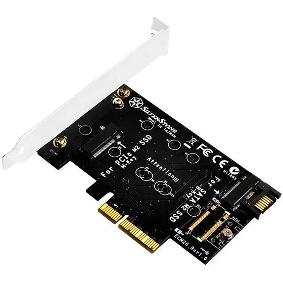 Silverstone ECM20 tarjeta y adaptador de interfaz Interno PCIe, SATA