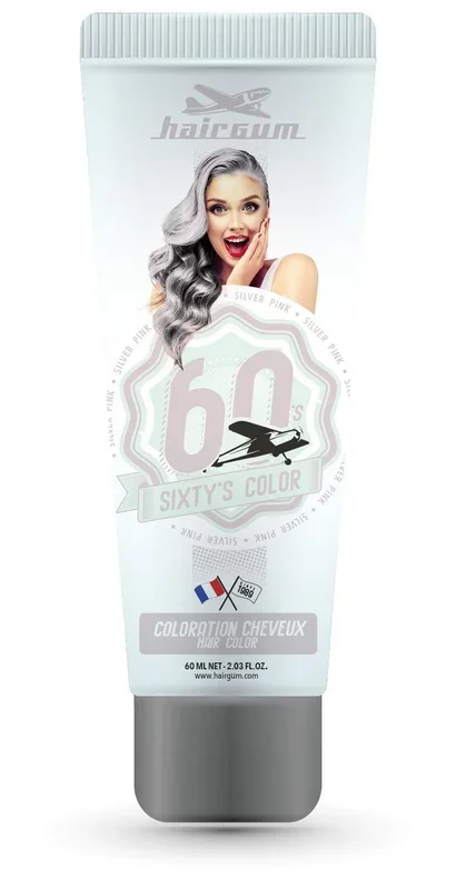 Sixty’S Color Hair Color Silver Pink 60 Ml