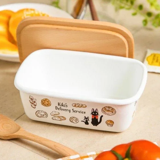Skater ENBT5-A Enameled Butter Case, Wooden Lid, 16,9 FL oz (500 ML), Kiki’s Delivery Service