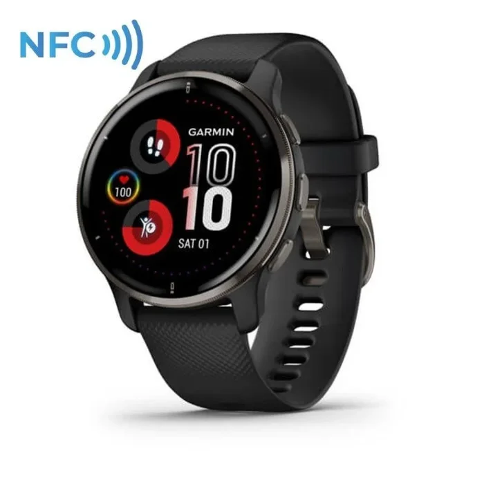 Smartwatch garmin venu 2 plus/ notificaciones/ frecuencia cardíaca/ gps/ negro pizarra