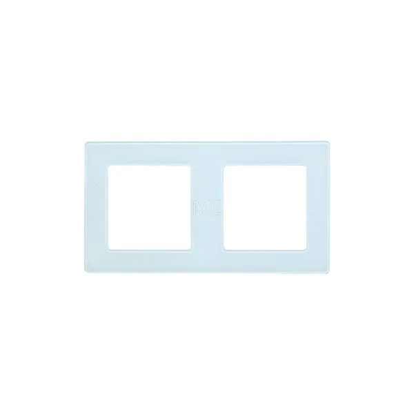 Smartwise white glass double frame for s1w smart socket