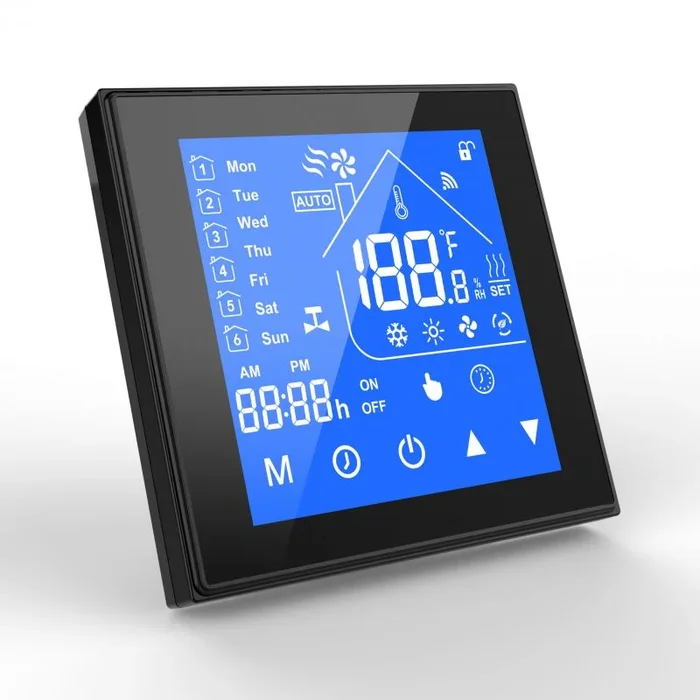 Smartwise wifi smart thermostat, ewelink app compatible, type ‘c’ (dry contact), black