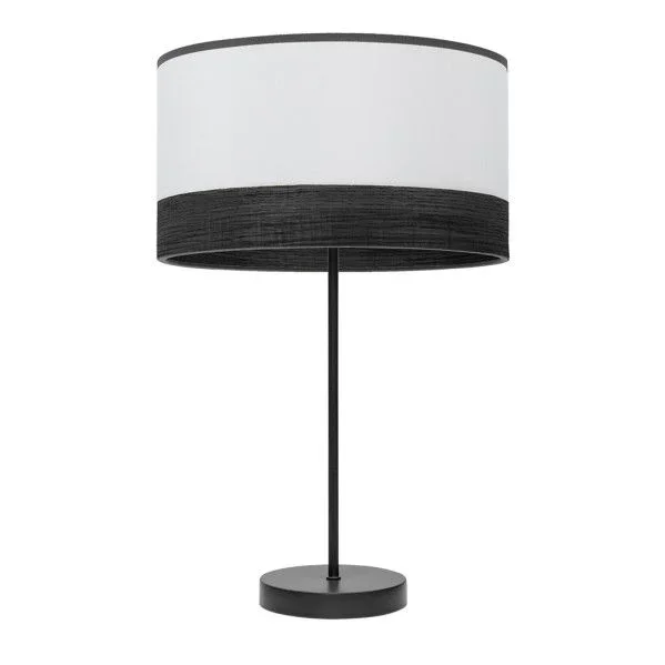 Sobremesa alto olga 1xe27 negro/blanco-mad.negra 62x30x30 cm