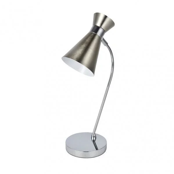 Sobremesa petra 1xe14 niquel/cromo 48x24x15 cm orientable