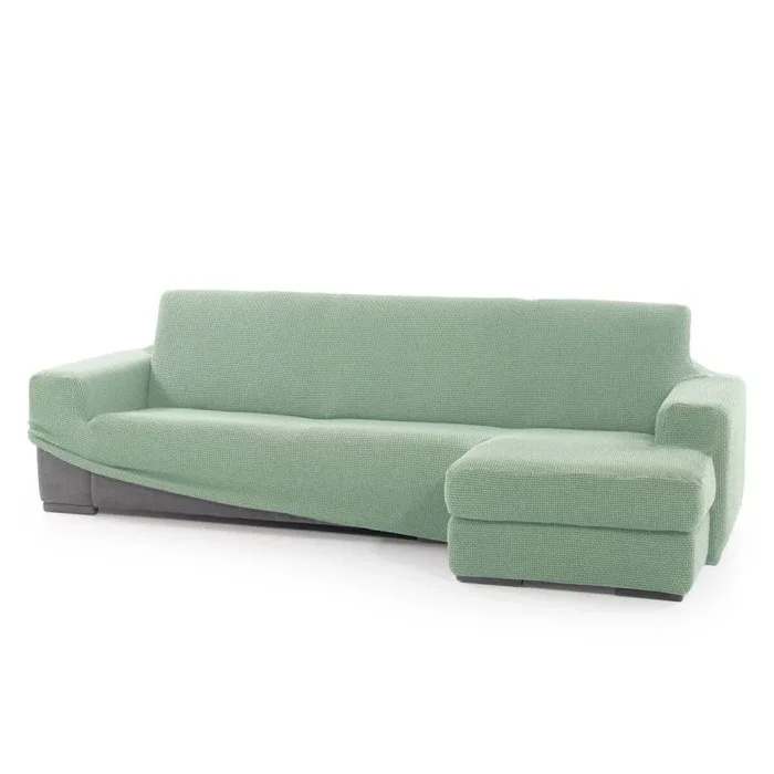 SOFASKINS® Funda para Chaise Longue superelástica, Funda de sofá con reposabrazos Corto Derecho, Transpirable, cómoda y Duradera, Dimensiones compatibles del sofá (210-340 cm), Color Turquesa