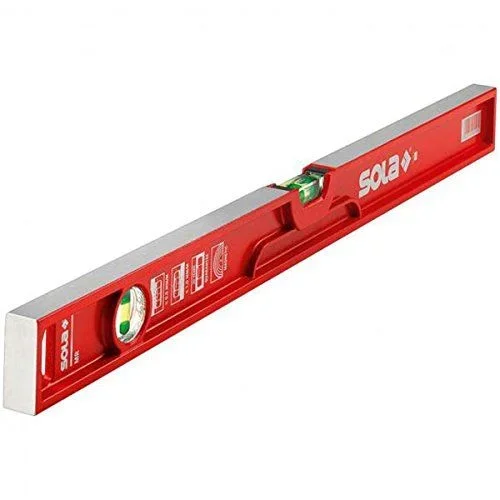 SOLA BIGX3 80 – Nivel de burbuja de 80 cm – Nivel de burbuja patentado SOLA-FOCUS – con tapas finales absorbentes de choque