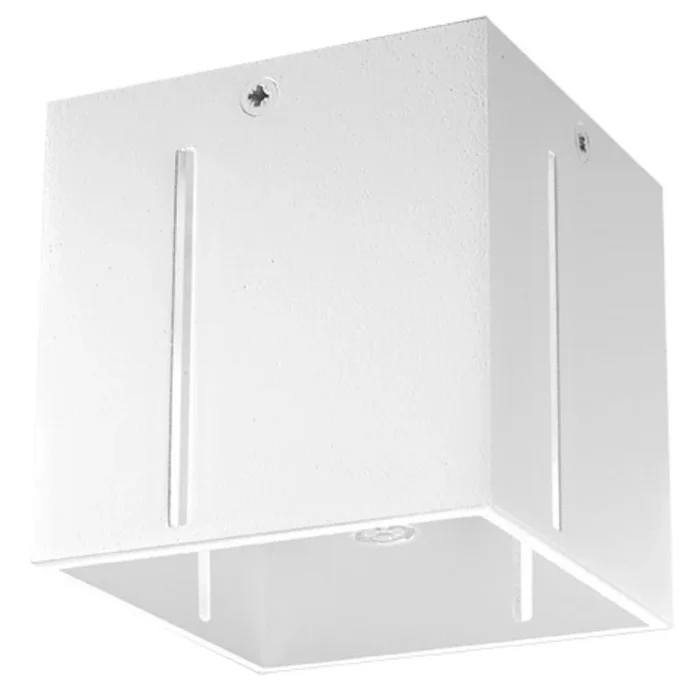 SOLLUX Lámpara PIXAR Iluminación Aluminio Bombilla LED Pantalla Cuadrada Minimalista Fácil Instalación Color Blanco 10x10x10 cm Plafón