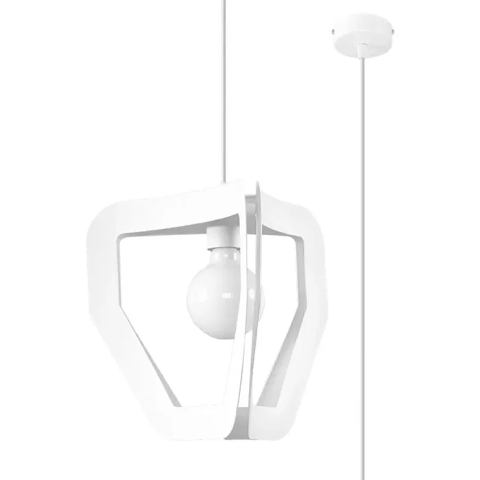 SOLLUX lighting lampada a sospensione Tres L bianco: 35, B: 32, H: 120, E27, dimmerabili