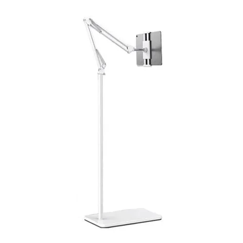Soporte de Piso Cantilever 155cm para Teléfono y Tablet Blanco
