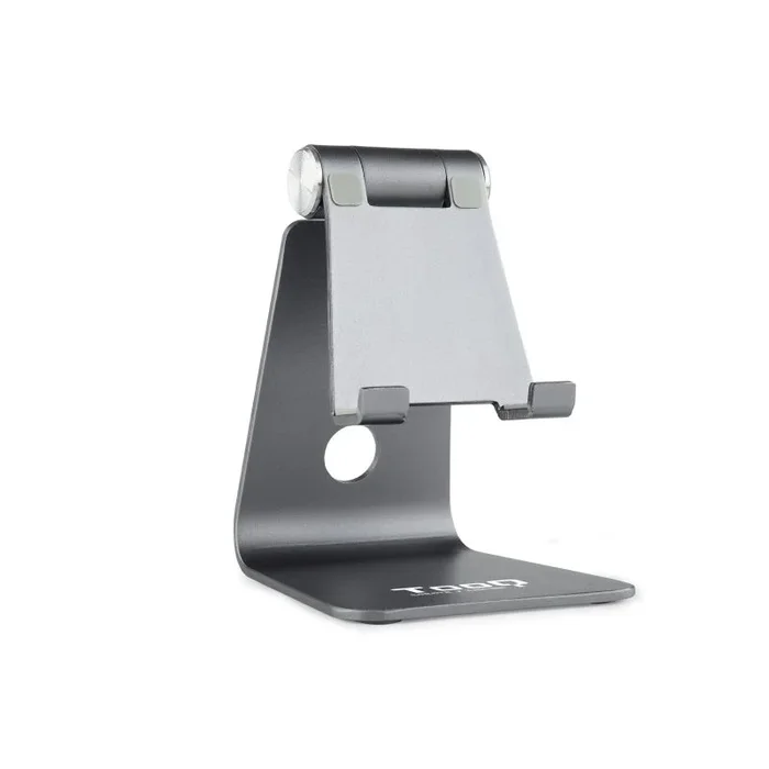 Soporte de sobremesa tooq para telefono/tablet ajustable color gris