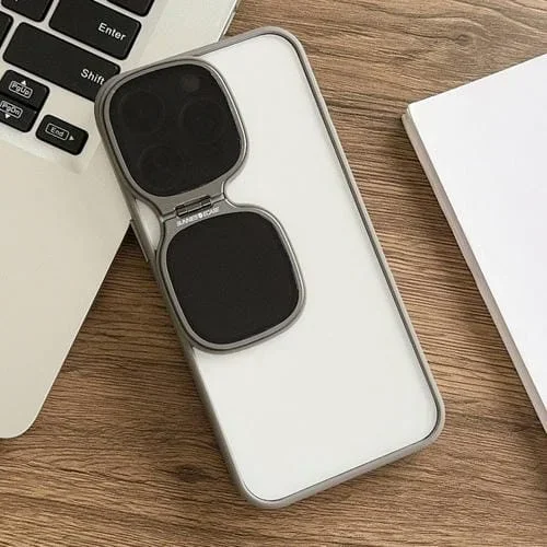 Soporte para Gafas de Sol + Funda para Teléfono iPhone 12 Pro TPU + PC (Gris)
