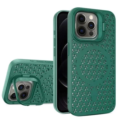 Soporte para Lente de Enfriamiento Magsafe iPhone 12 Pro Estuche Magnético TPU (Verde)