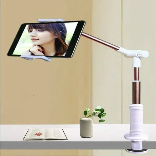 Soporte Plegable para Teléfono y Tableta con Brazo Largo y Rotación 360 (Oro Rosa)