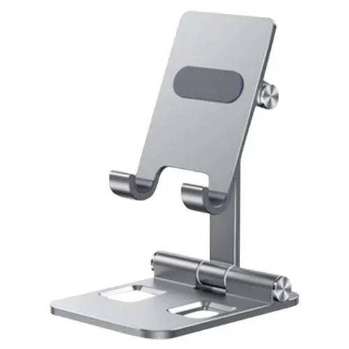 Soporte plegable para teléfono y tableta Yy-003 de aleación de aluminio (Gris)