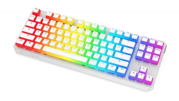 SPC Gear SPG062 teclado USB QWERTY Inglés Blanco