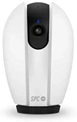 SPC Teia 2- Cámara de Seguridad Inteligente Wi-Fi: 360º de visión, visión Nocturna 10m, Alarma de Movimiento, detección de Sonido, Full HD 1080p, Dual Speaker, Control App, Doble instalación