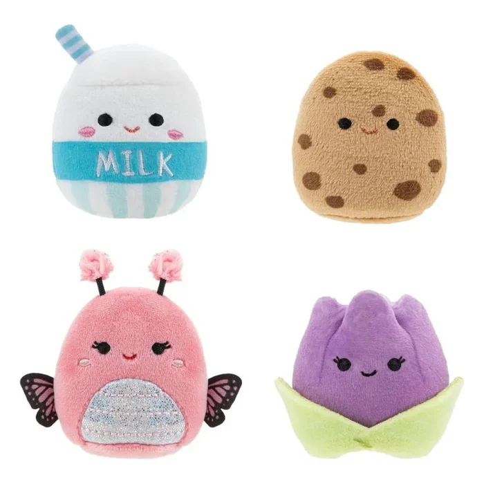 Squishville mini squishmallows pack de 4 peluches dream couple squad 5 cm