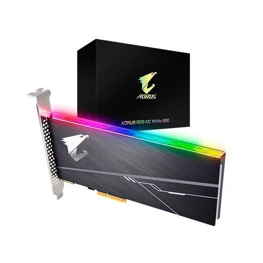SSD GIGABYTE AORUS 1TB NVME GEN4 M.2 PCIE AIC 4.0 RGB