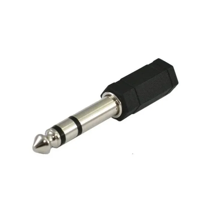 Ssq ha1 ss-1820 adaptador jack stereo 3,5 mm hembra – jack stereo 6,3 mm macho negro
