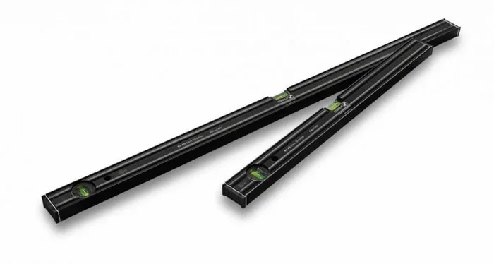 STABILA 80 AS Dark Shadow – Nivel de burbuja de 2 piezas (60 cm / 100 cm, revestimiento de antracita mate, perfil de aluminio reforzado, tope antideslizante integrado, fabricado en Alemania)