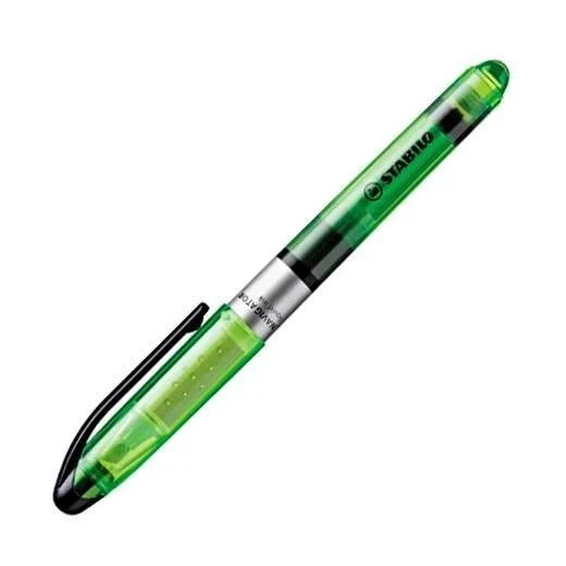 Stabilo, Marcador fluorescente de tinta líquida, de bolsillo STABILO NAVIGATOR – Caja con 10 unidades – Color verde
