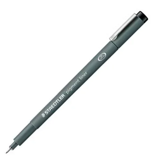 Staedtler rotulador calibrado pigment liner 0.8mm negro -10u-