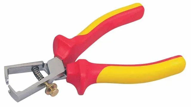 Stanley, 0-84-010 FatMax VDE, alicate pelacables aislado, ideal para trabajos eléctricos, 160 mm, certificado 1000V, acero endurecido, mango ergonómico rojo y amarillo
